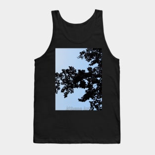 Blue Tree Silhouette Tank Top